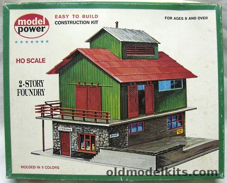 Model Power HO Two Story Foundry - HO Scale Building, 445 plastic model kit